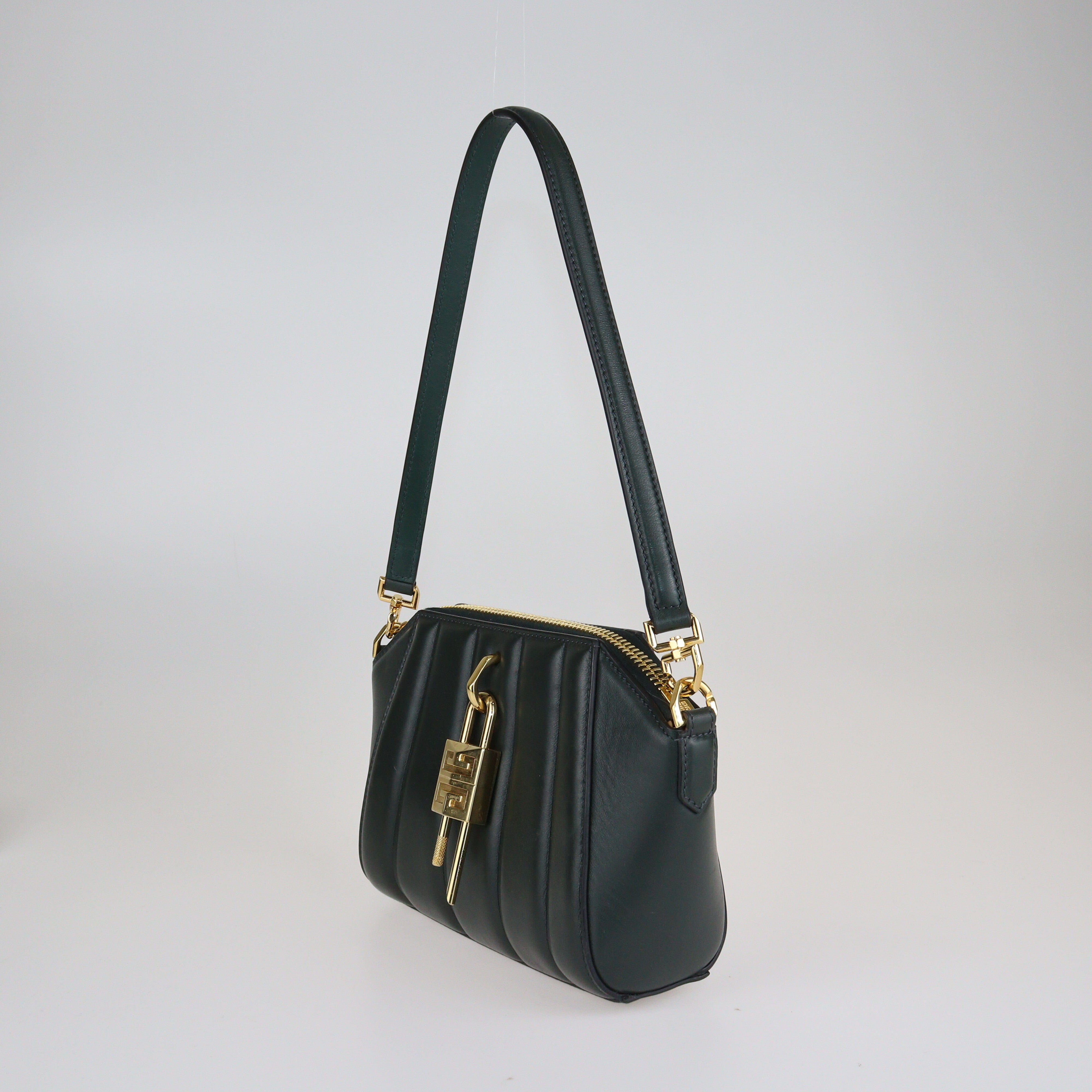 Green Antigona Lock XS Shoulder Bag Bags Givenchy 