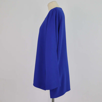 Stella McCartney Blue Blend Viscose Crepe Long Sleeve Blouse