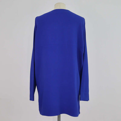 Stella McCartney Blue Blend Viscose Crepe Long Sleeve Blouse