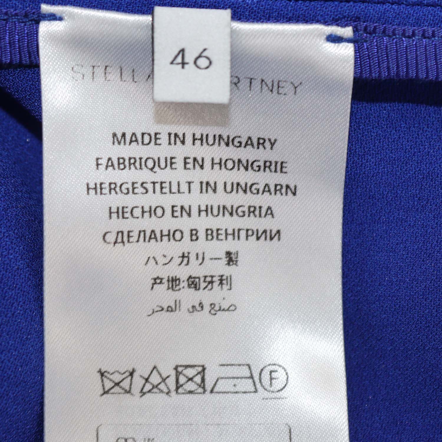 Stella McCartney Blue Blend Viscose Crepe Long Sleeve Blouse