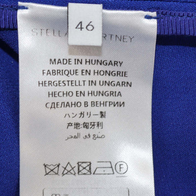 Stella McCartney Blue Blend Viscose Crepe Long Sleeve Blouse