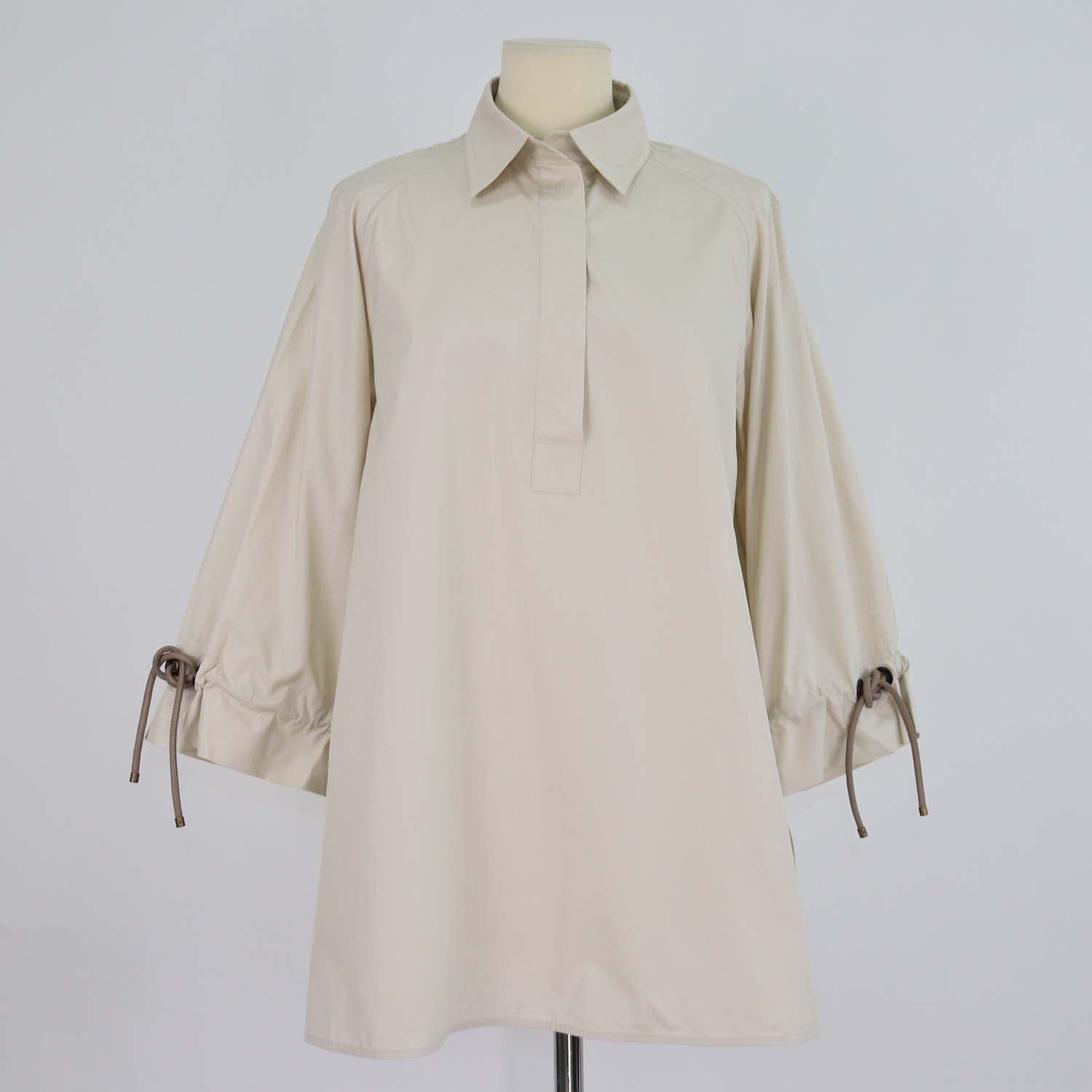 Max Mara Light Beige Cotton MXMADORNI Blouse