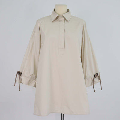 Max Mara Light Beige Cotton MXMADORNI Blouse