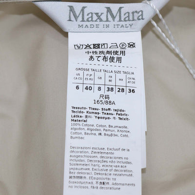 Max Mara Light Beige Cotton MXMADORNI Blouse