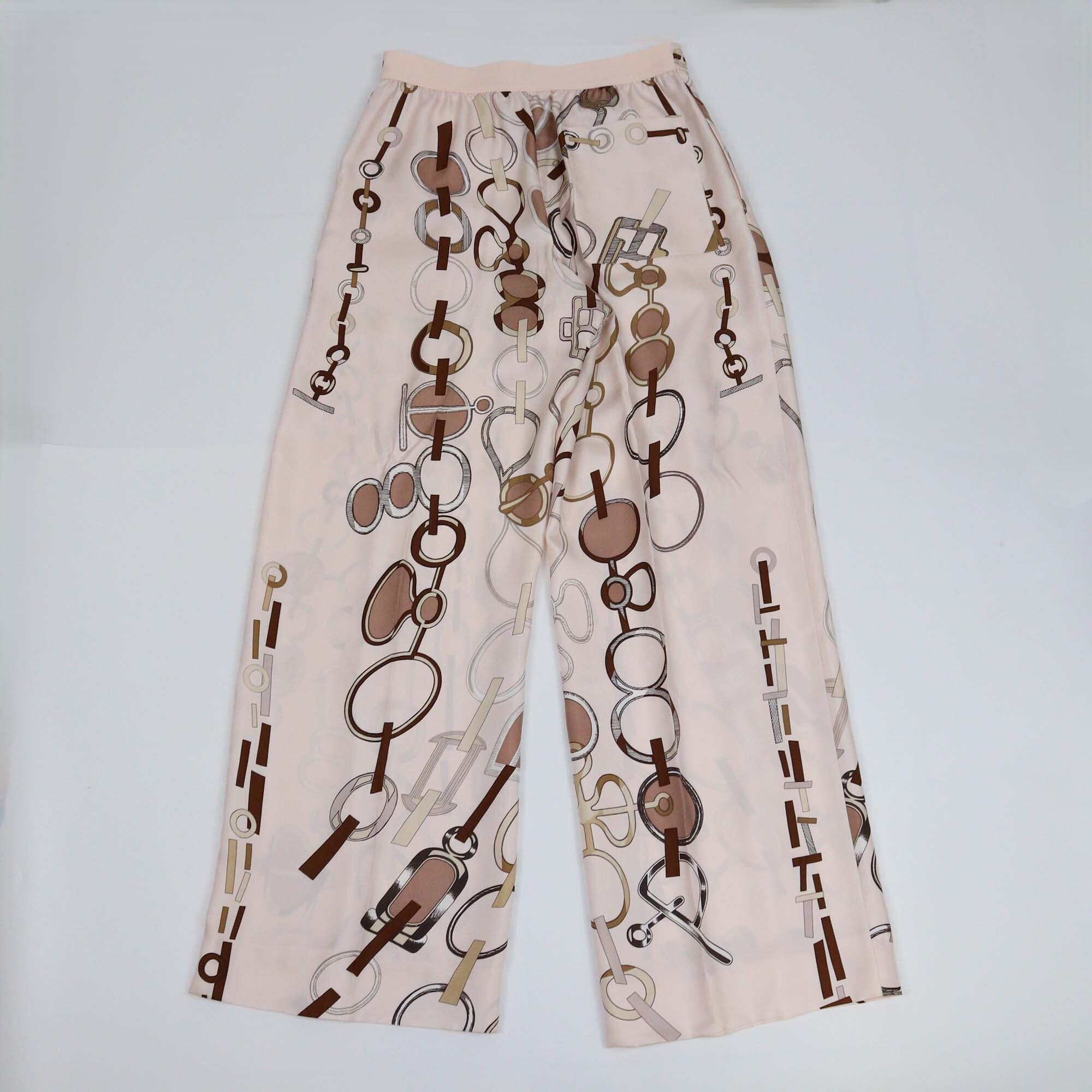 Hermes Pink Do Re Boucles Pajama Pants Womens Hermes 