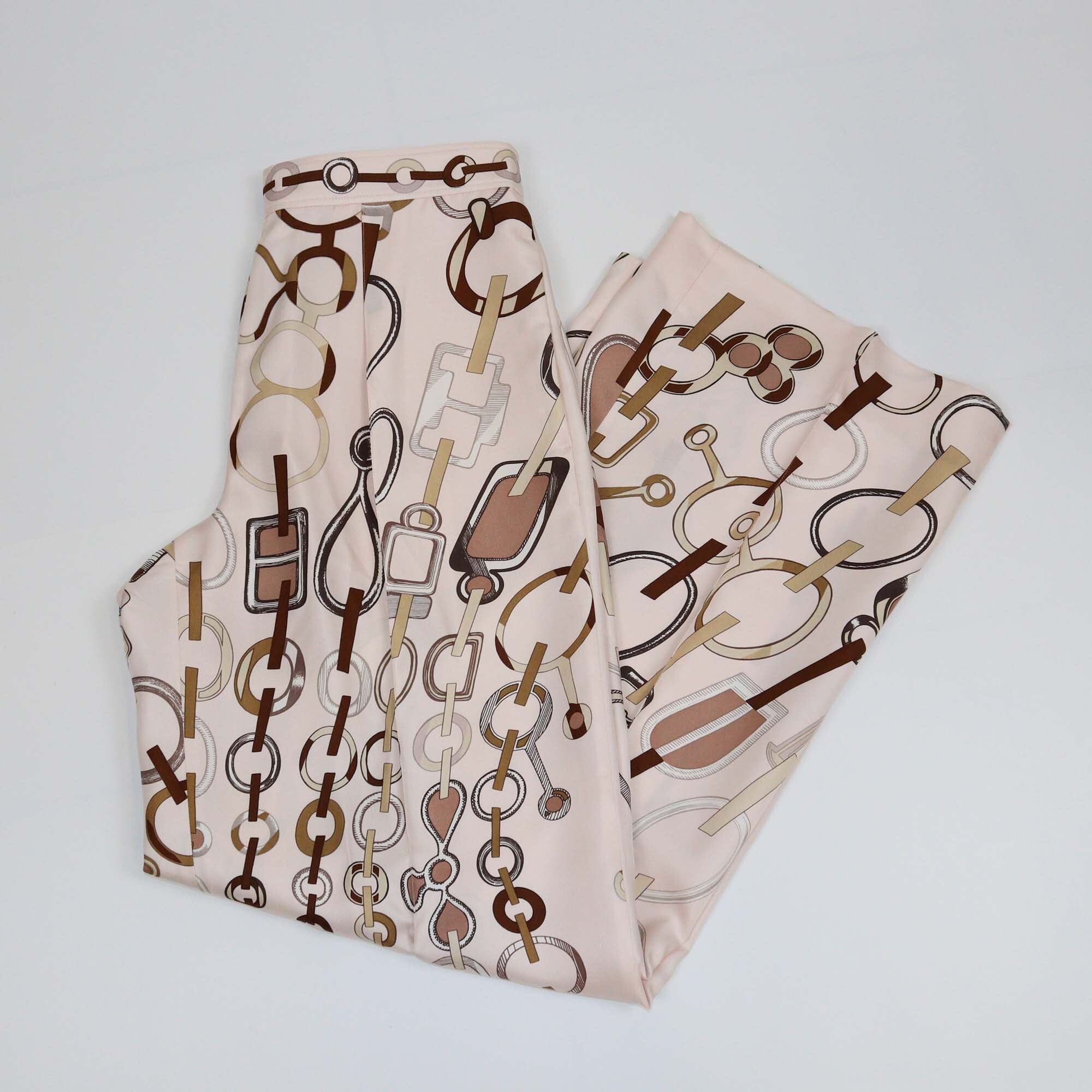 Hermes Pink Do Re Boucles Pajama Pants Womens Hermes 