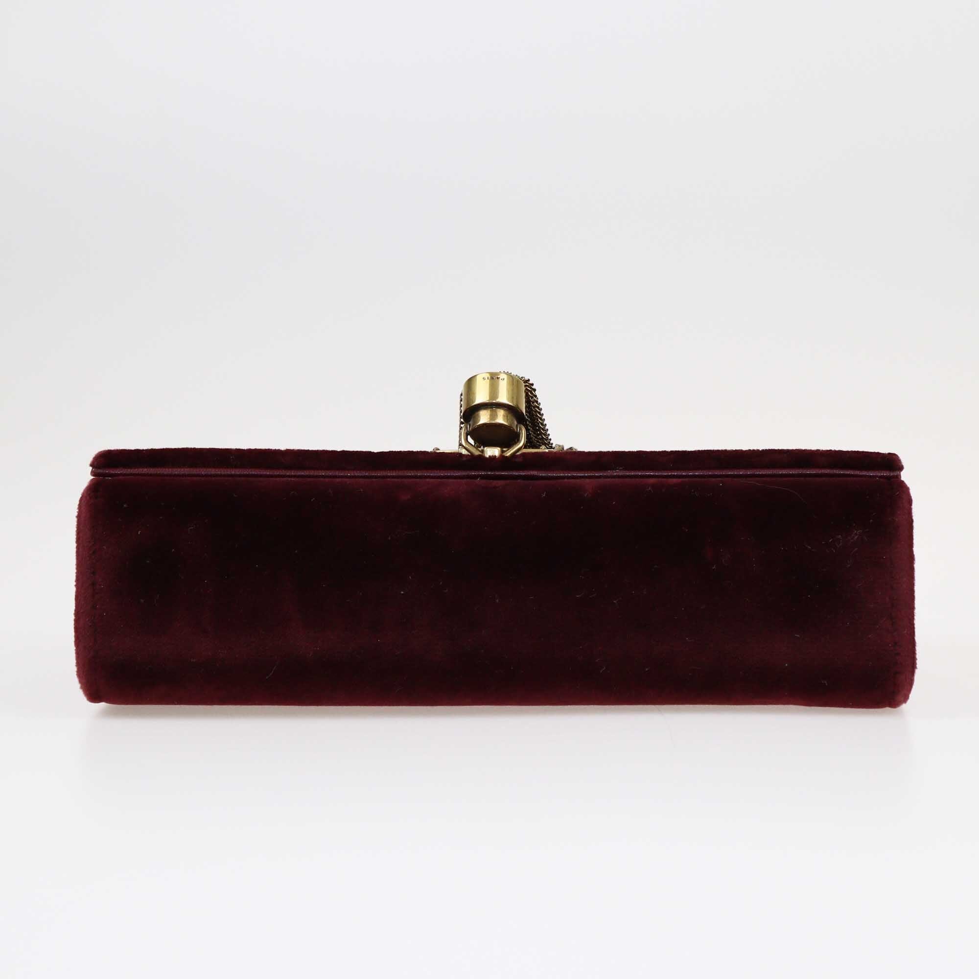 Saint Laurent Burgundy Monogram Kate Tassel Crossbody Bag Bags Saint Laurent 