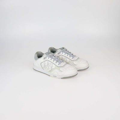 Christian Dior White/Grey Leather B27 Low Top Sneakers