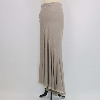 Max Mara Sfilata Beige Linen Asymmetrical Maxi Skirt