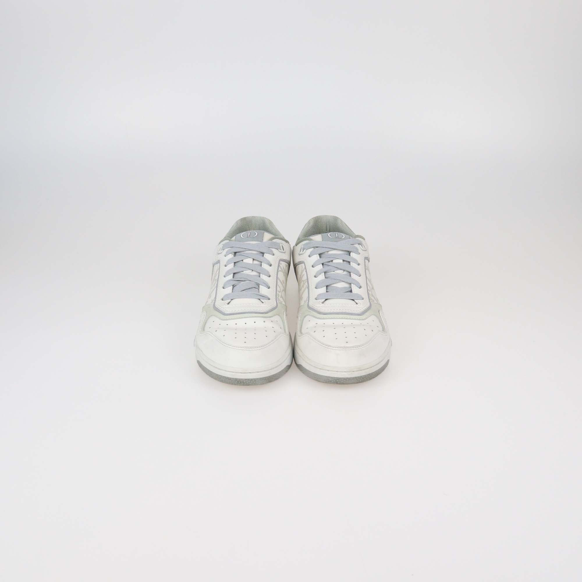 Christian Dior White/Grey Leather B27 Low Top Sneakers