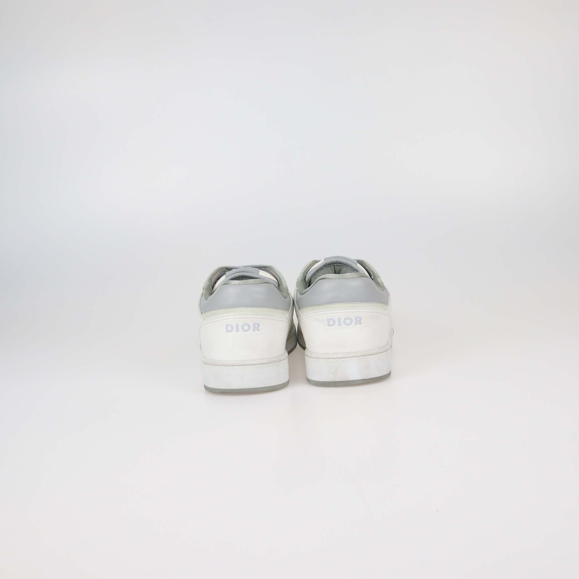 Christian Dior White/Grey Leather B27 Low Top Sneakers