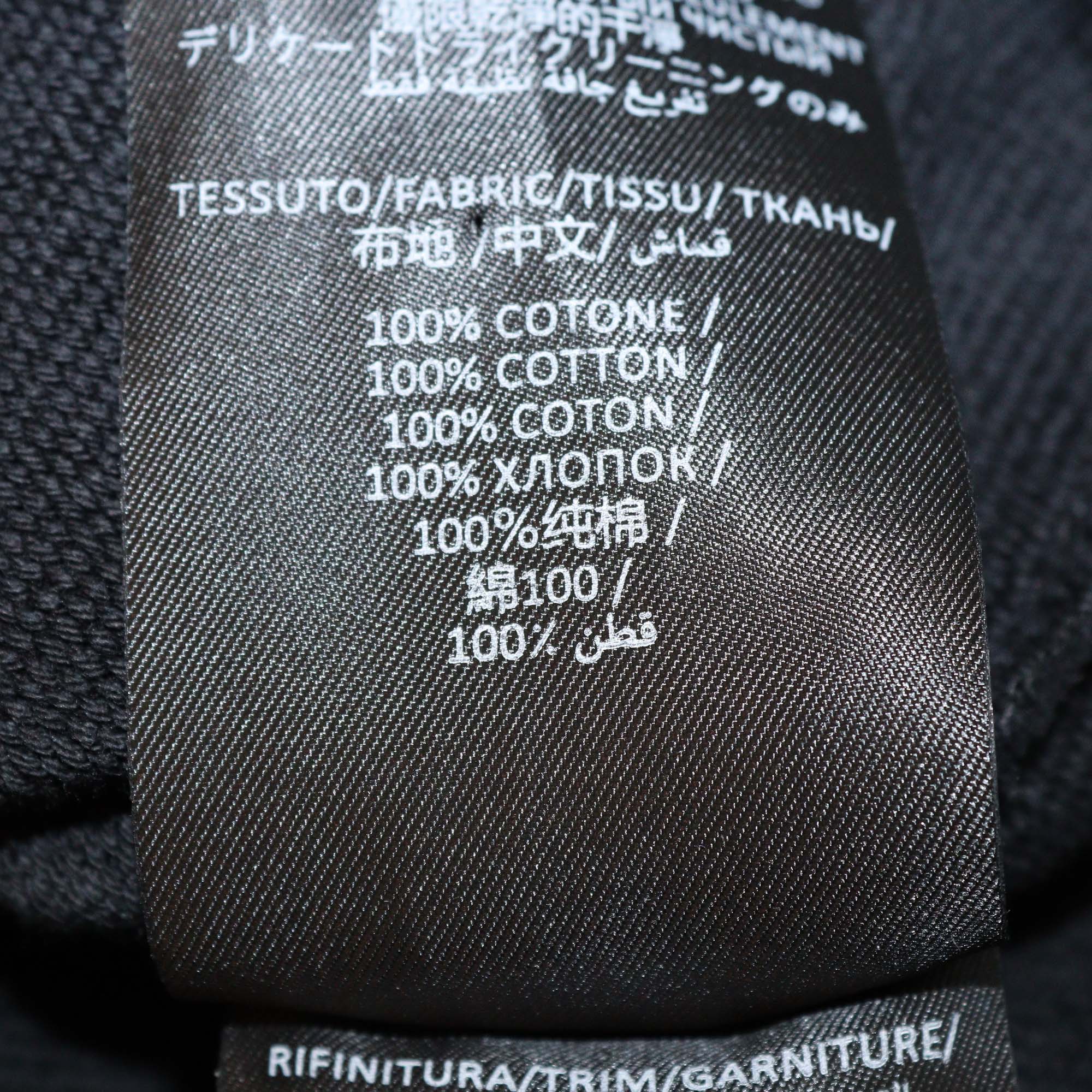 Christopher Kane Black Ruffled Asymmetric Hem Cotton Sweatshirt