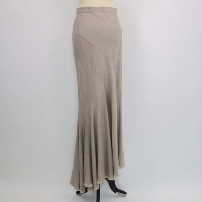 Max Mara Sfilata Beige Linen Asymmetrical Maxi Skirt