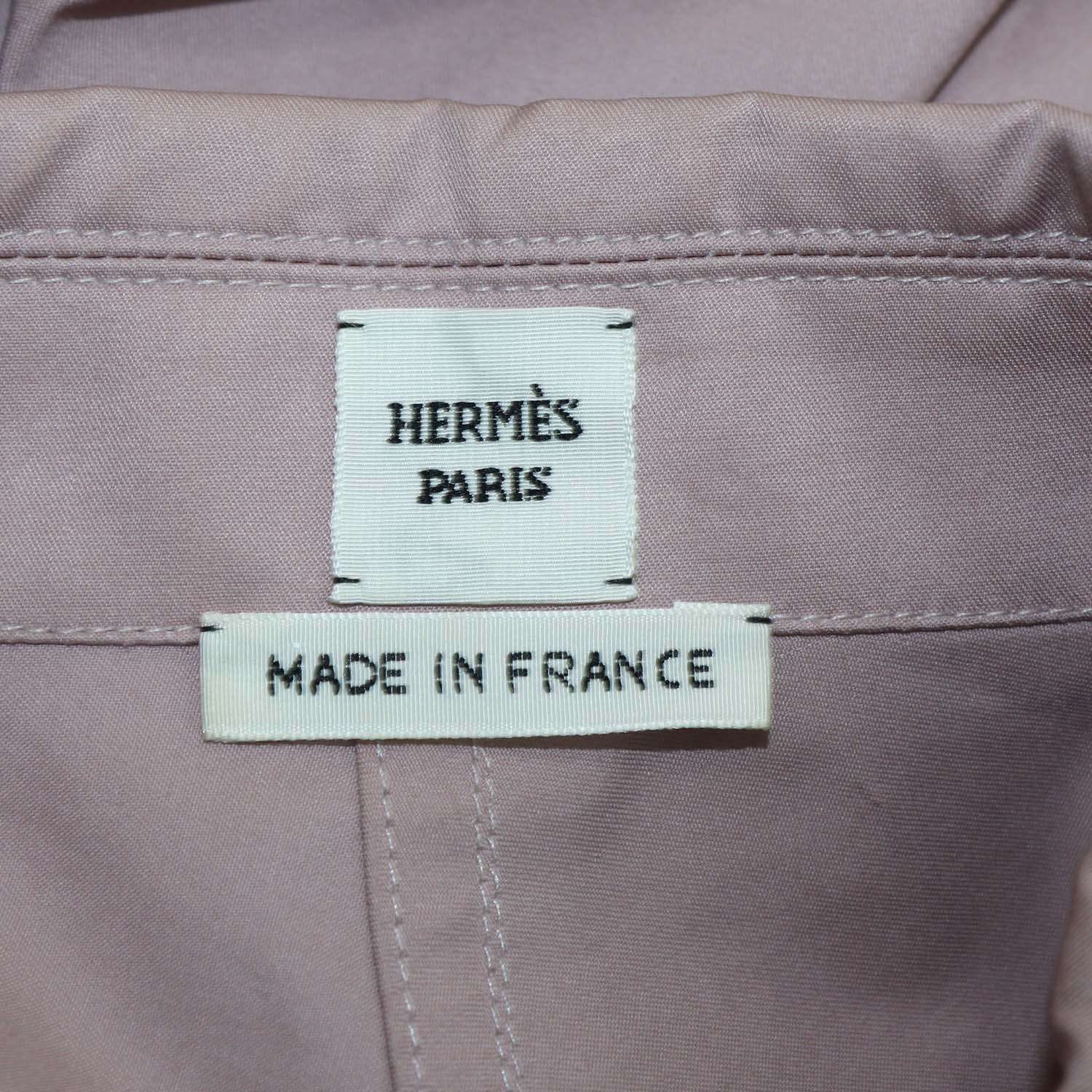Hermes Nude Pink Eau d'Artifice Workwear Shirt