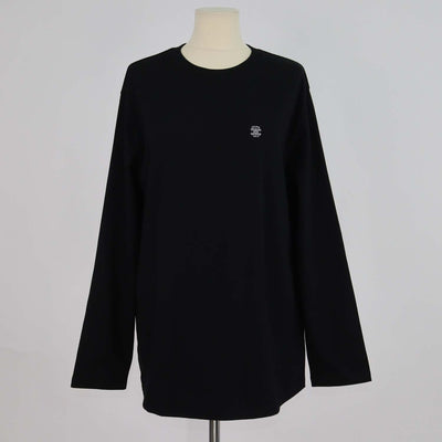 Celine Black Cotton Loose Long Sleeve T Shirt