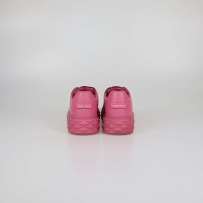 Jimmy Choo Candy Pink Leather Diamond Light Maxi/F Low Top Sneakers