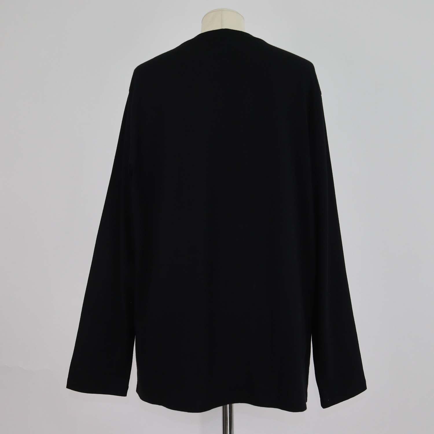 Celine Black Cotton Loose Long Sleeve T Shirt