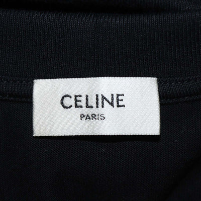 Celine Black Cotton Loose Long Sleeve T Shirt