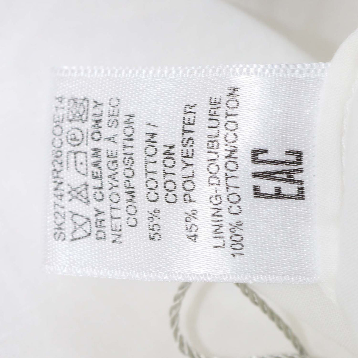 Elie Saab Off White Cotton Blend Embroidered Maxi Skirt