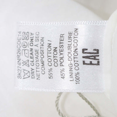Elie Saab Off White Cotton Blend Embroidered Maxi Skirt