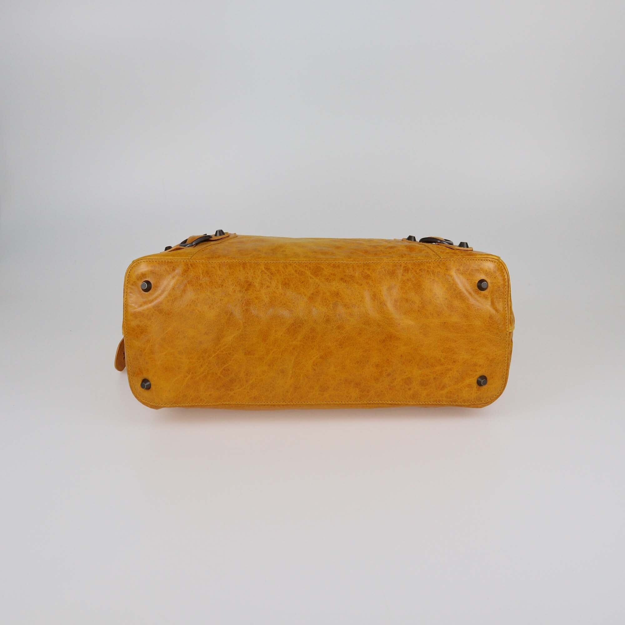 Balenciaga Mustard Yellow RH Step Bag Womens Balenciaga 
