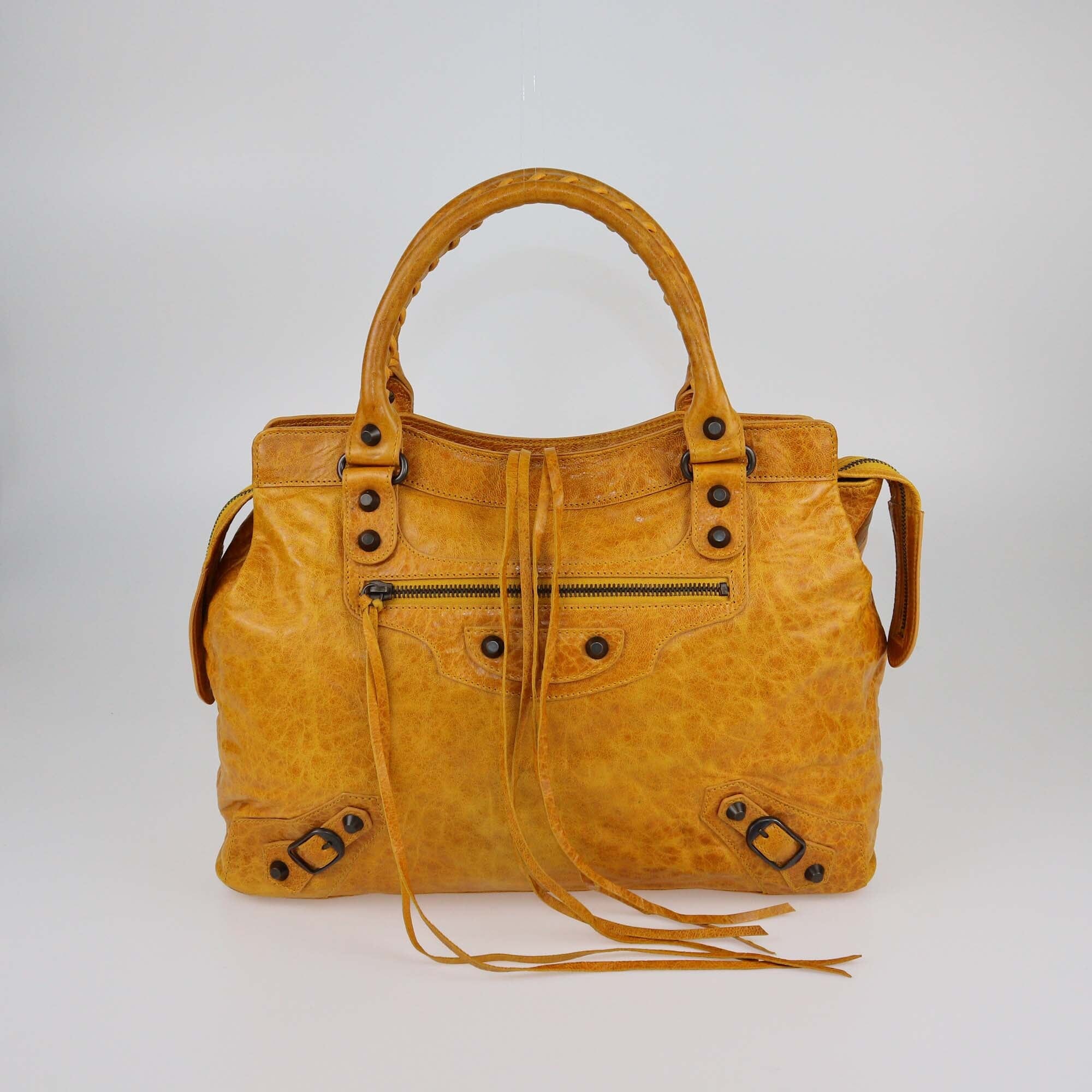 Balenciaga Mustard Yellow RH Step Bag Womens Balenciaga 