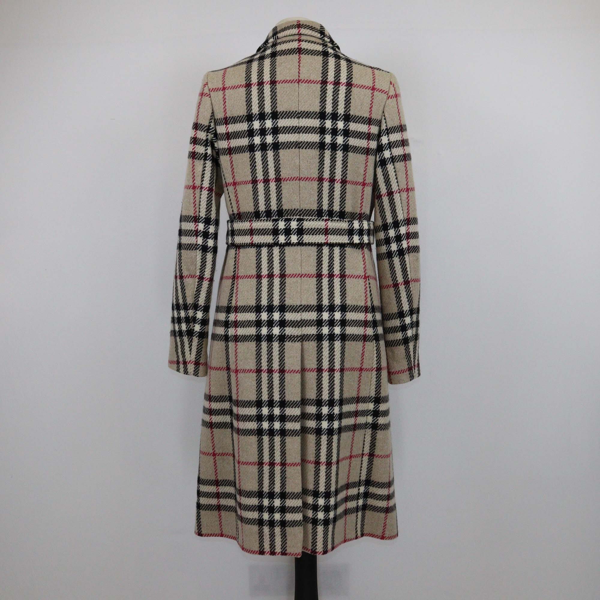 Burberry Beige House Check Belted Trench Coat Womens Burberry 