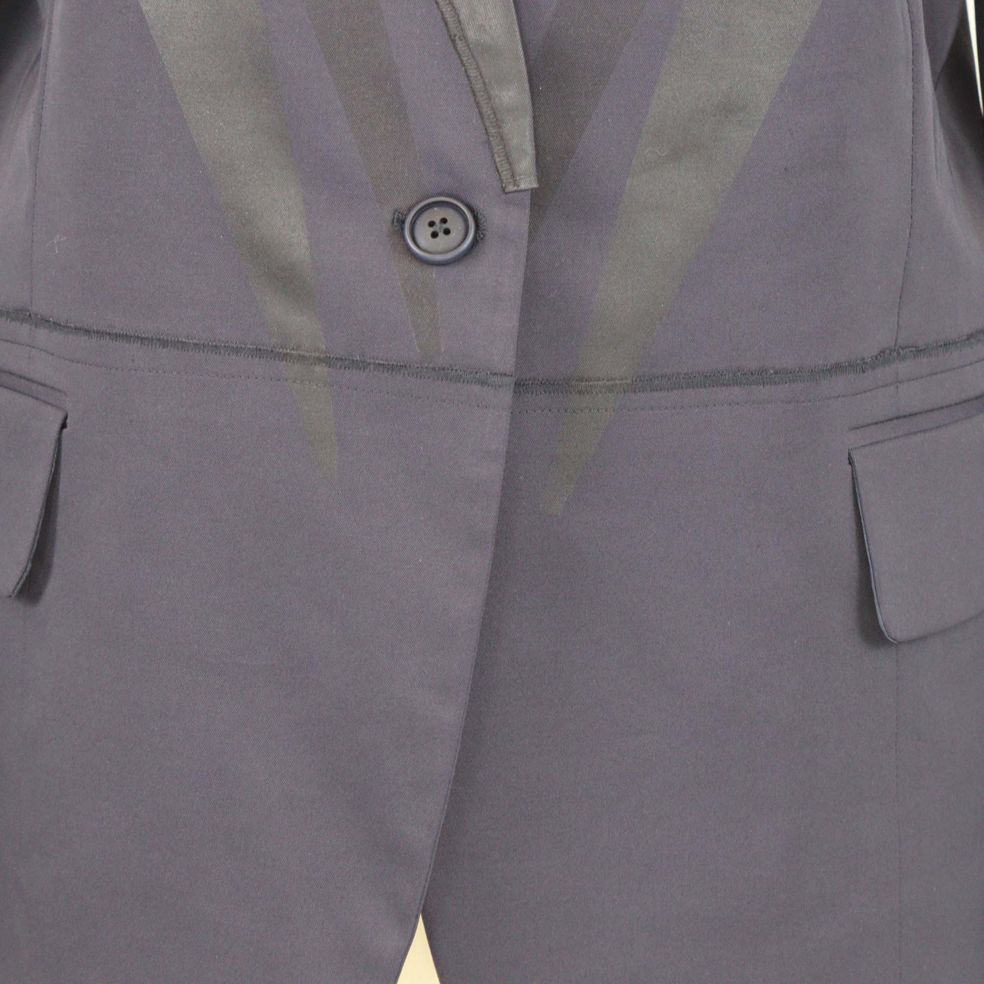 Bottega Veneta Navy Blue Blend Polyester Blazer