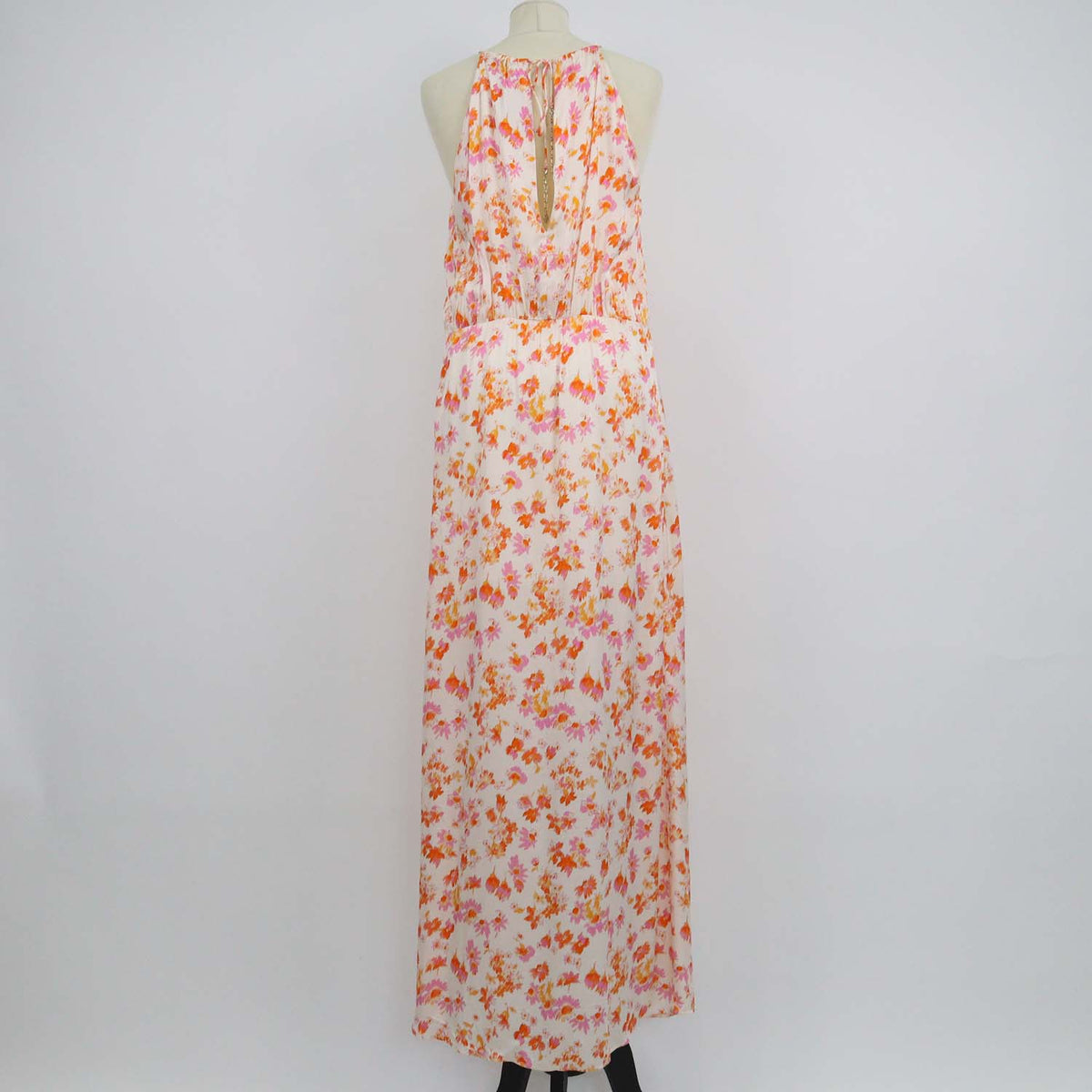 Maje Multicolor Viscose Floral Print Halter Neck Maxi Dress