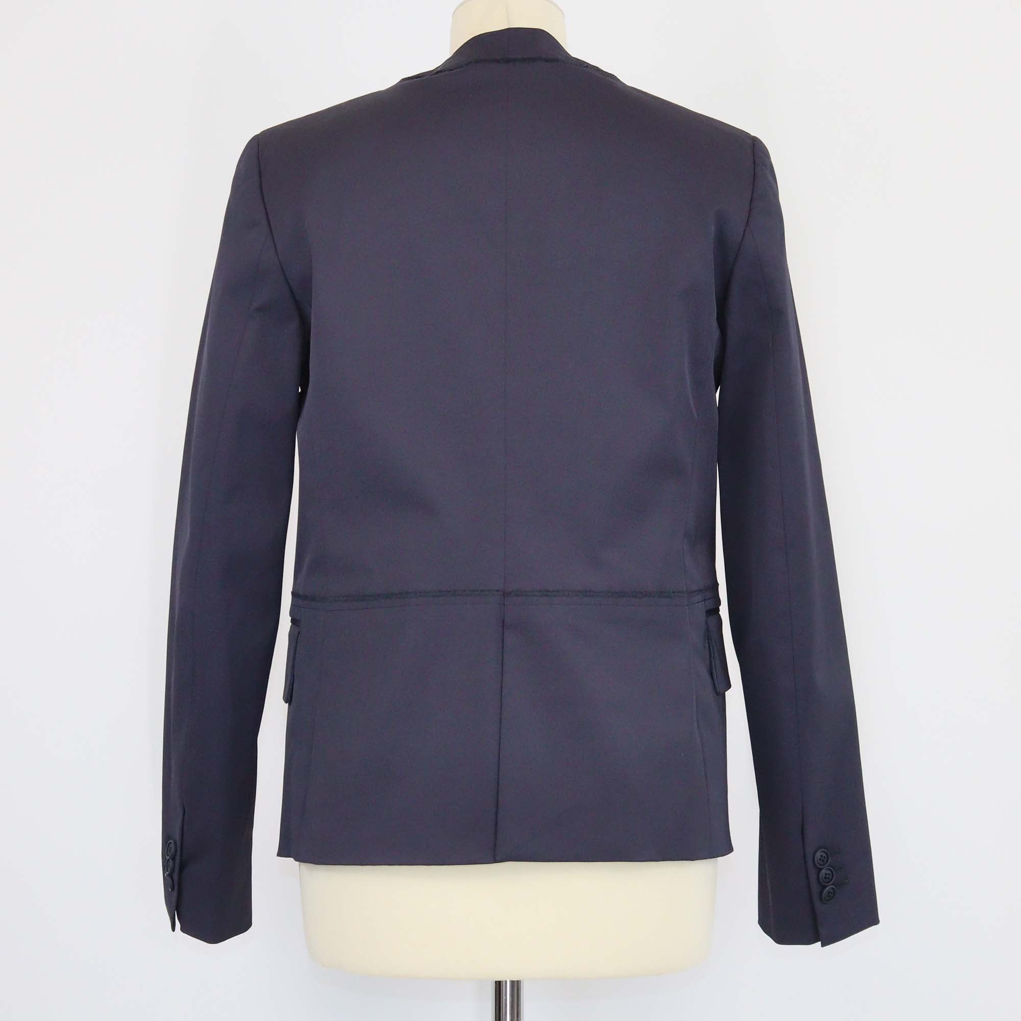 Bottega Veneta Navy Blue Blend Polyester Blazer