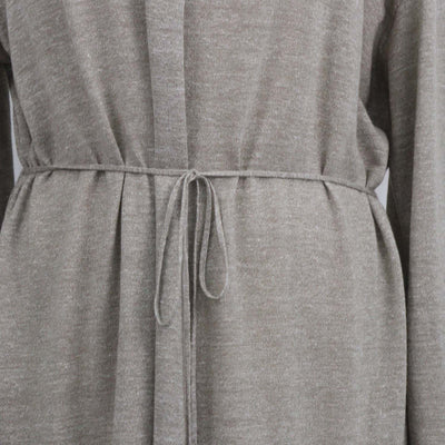 12 Storeez Beige Wool & Linen Blend Stratum Long Coat