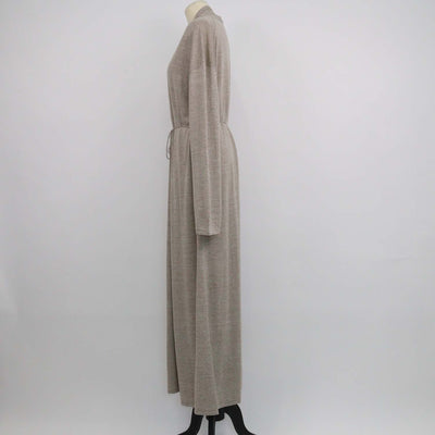 12 Storeez Beige Wool & Linen Blend Stratum Long Coat