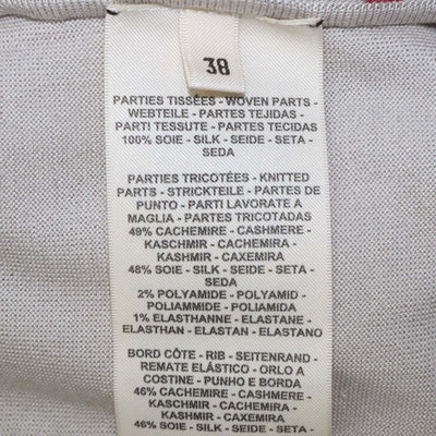 Hermes Grey, Pink Palefroi Remix Ruffled Neck Zip Up Cardigan