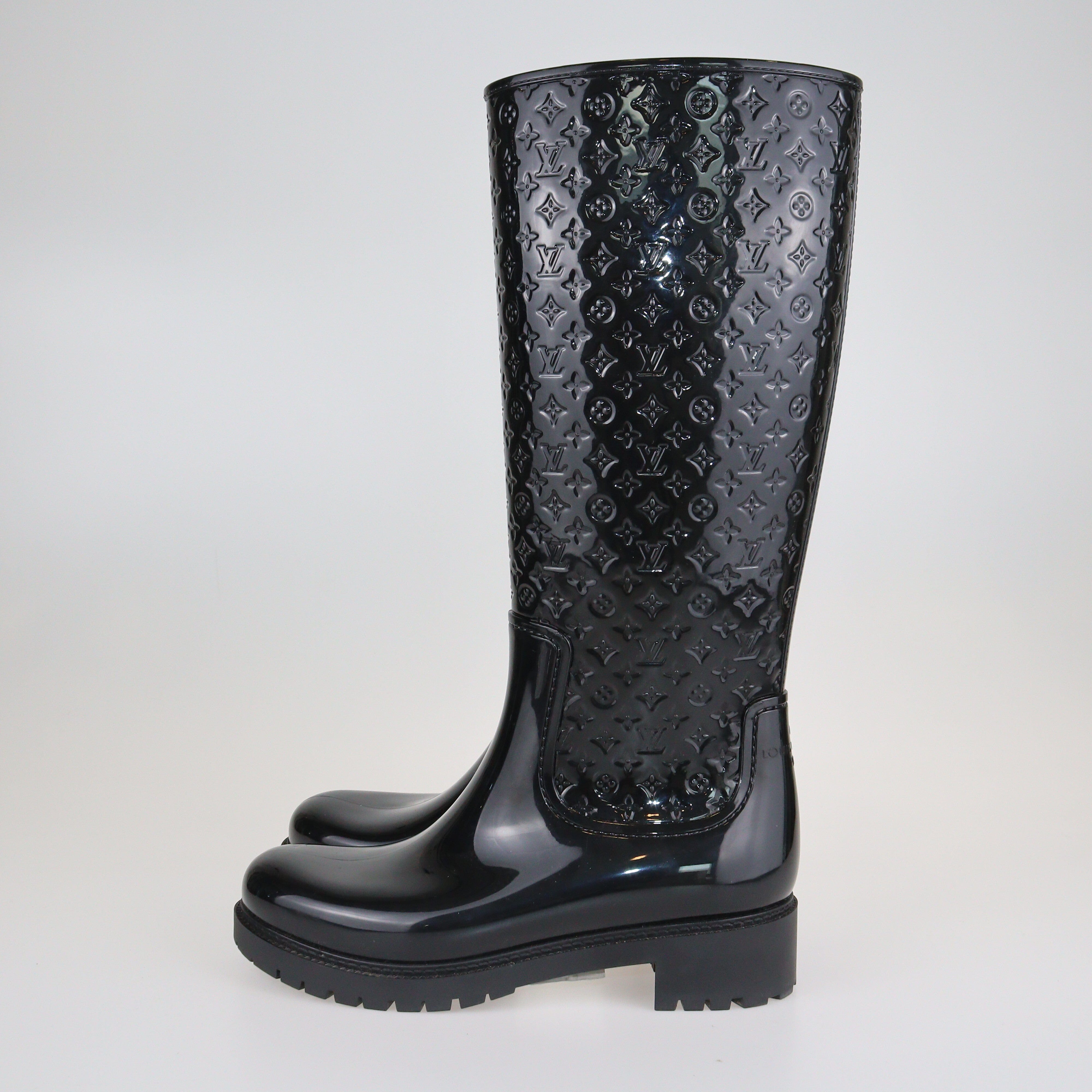 Black Splash Boots Shoes Louis Vuitton 