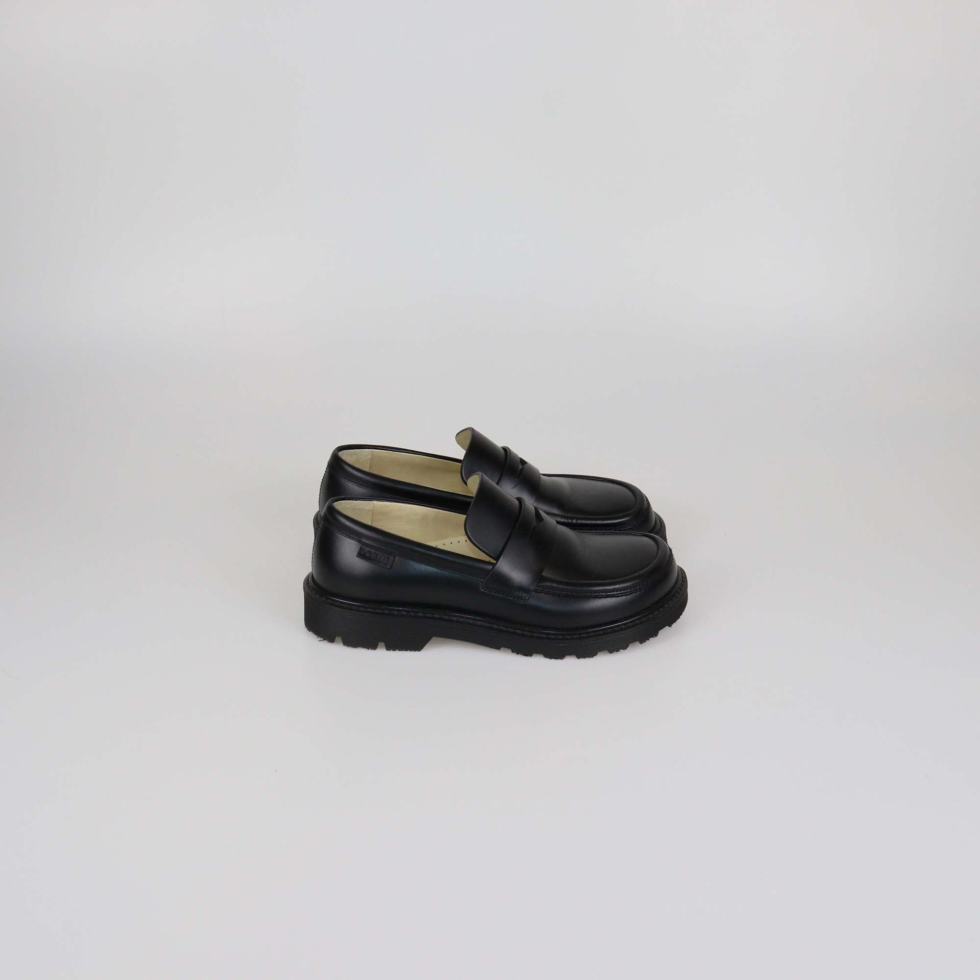Loewe Black Leather Blaze Penny Loafers
