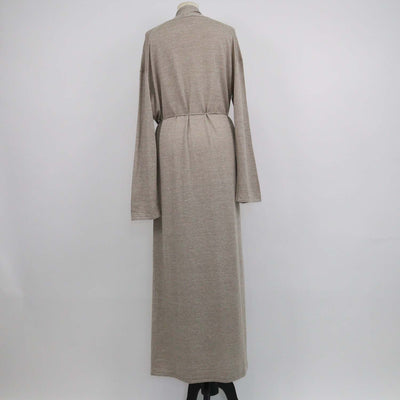 12 Storeez Beige Wool & Linen Blend Stratum Long Coat
