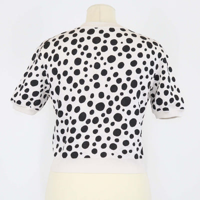 Louis Vuitton x Yayoi Kusama White/Black Blend Silk Polka Dot Top