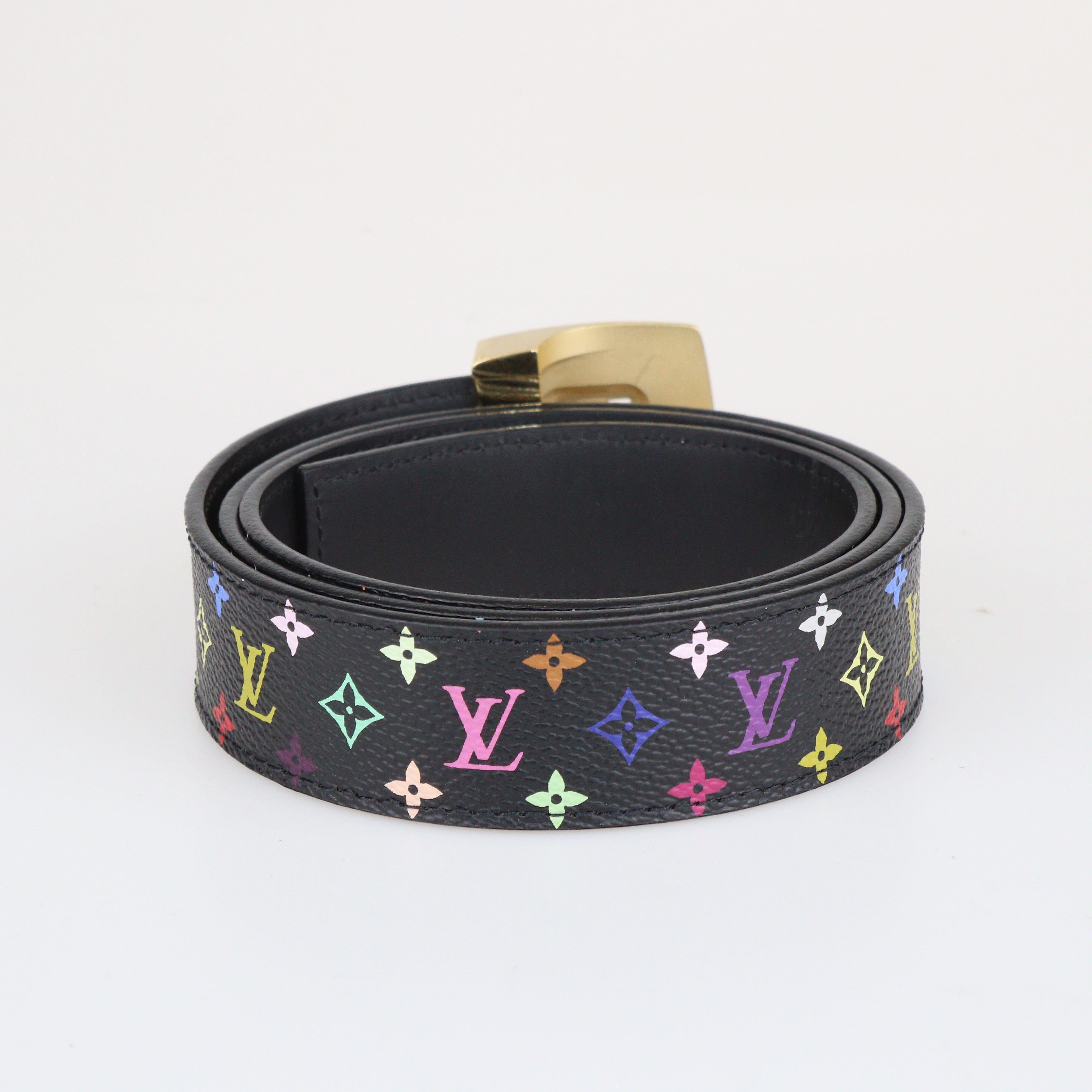 Black Multicolor Monogram LV Cut Belt Accessories Louis Vuitton 