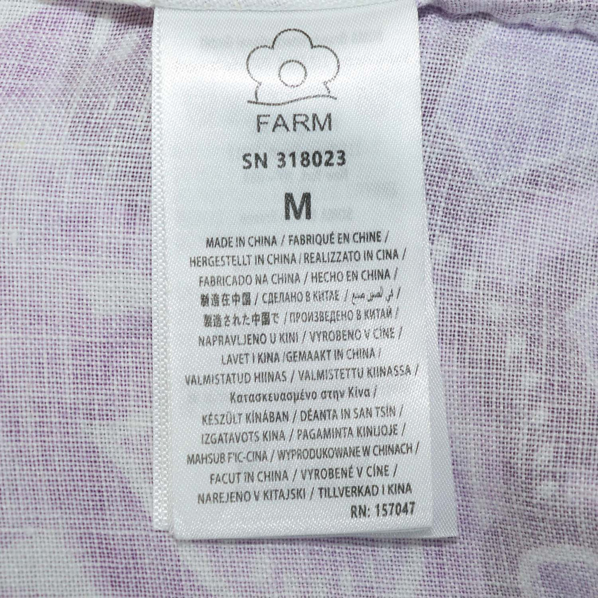 Farm Rio White,Purple Linen Floral Print Crop Top & Skirt Set
