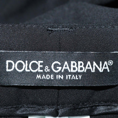 Dolce & Gabbana Black Wool Slim Fit Pants