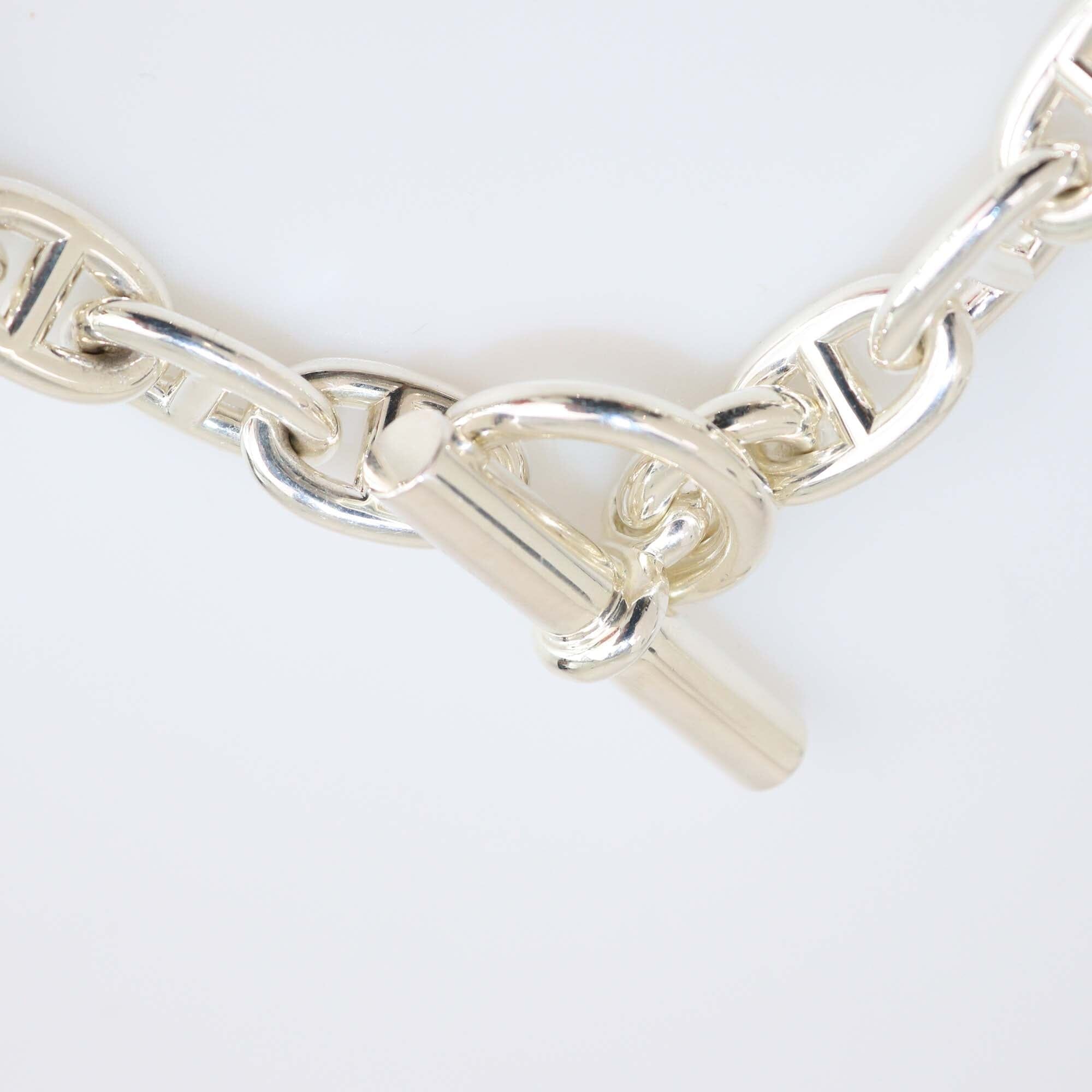 Hermes Silver Chaine D' Ancre Bracelet Medium Model Womens Hermes 