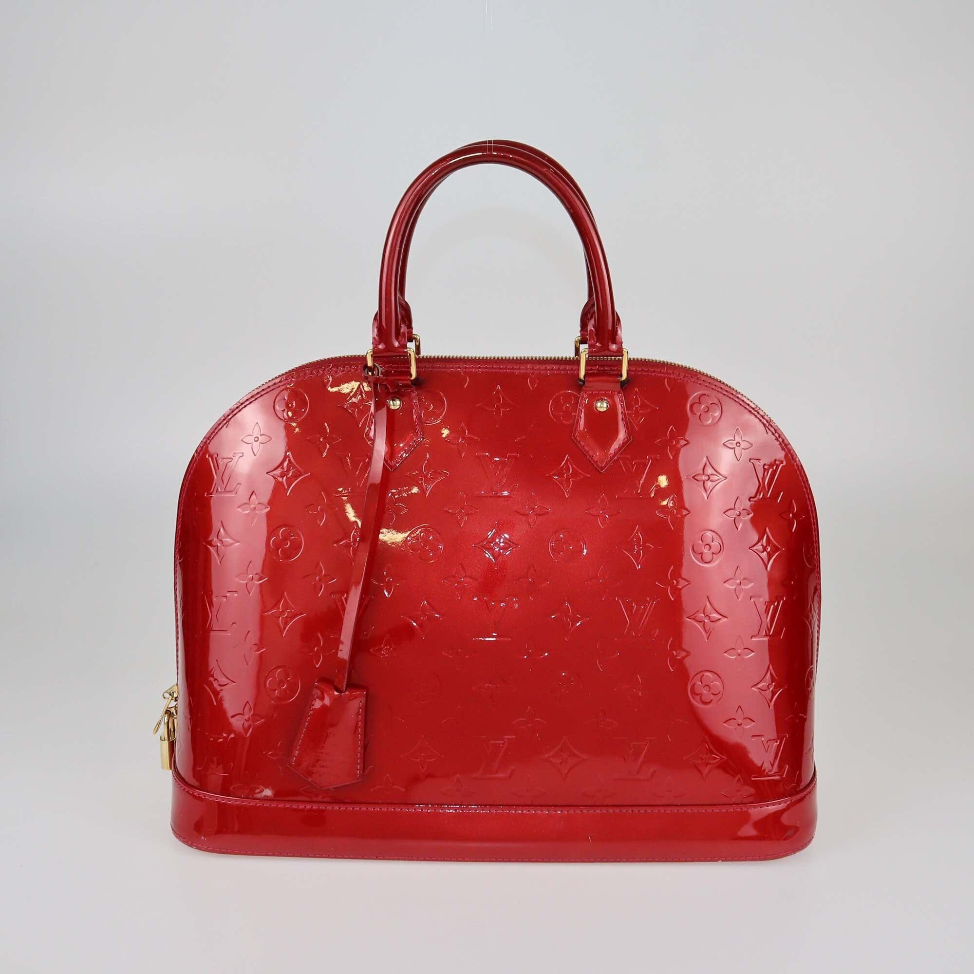 Louis Vuitton Cerise Monogram Vernis Alma GM Bag Womens Louis Vuitton 