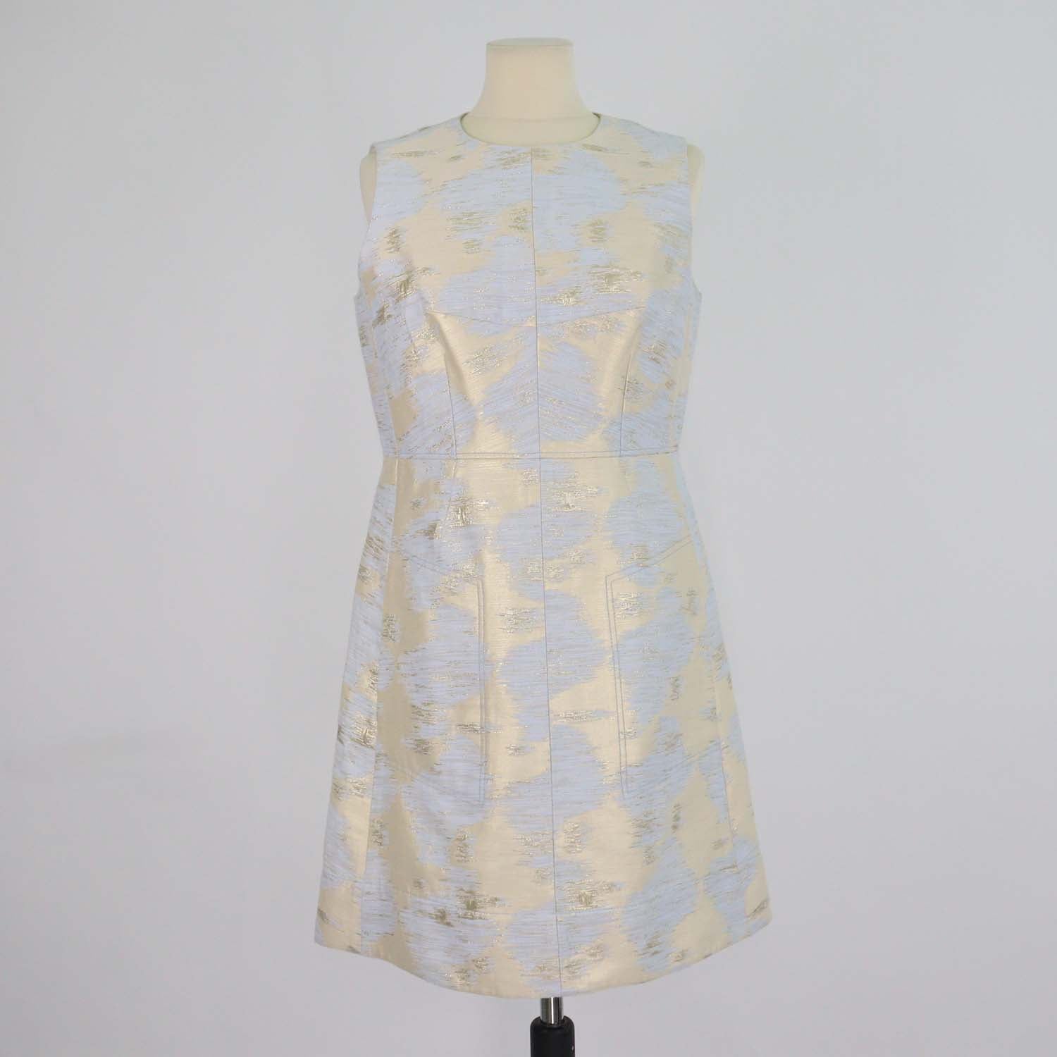 Paule Ka Cream/Grey Jacquard Mini Dress