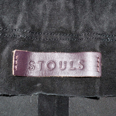 Stouls Black Suede Skinny Pants