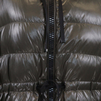 Moncler Army Green Nylon & Fur Hooded Puffer Jacket