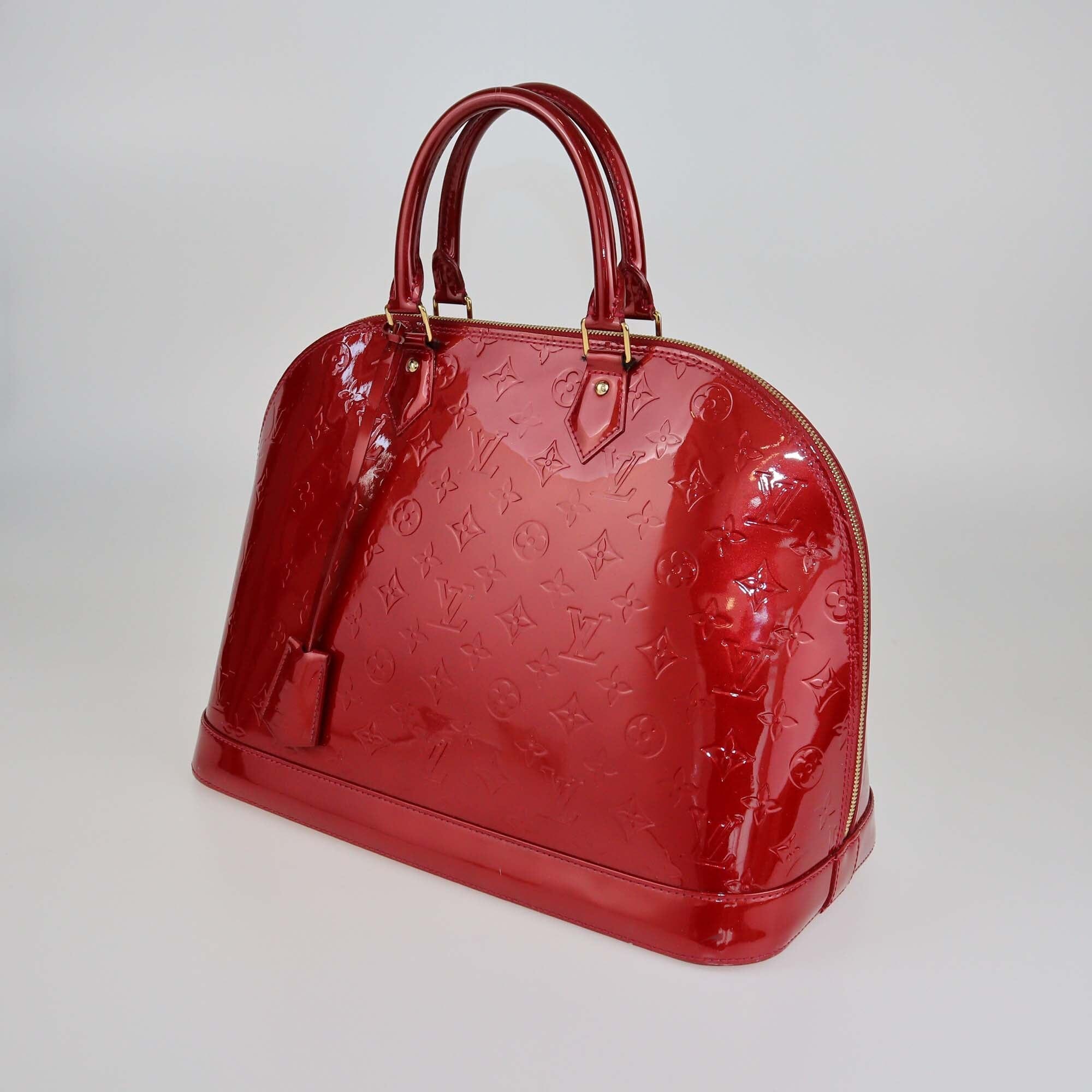 Louis Vuitton Cerise Monogram Vernis Alma GM Bag Womens Louis Vuitton 