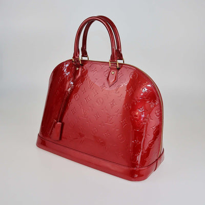 Louis Vuitton Cerise Monogram Vernis Alma GM Bag Womens Louis Vuitton 