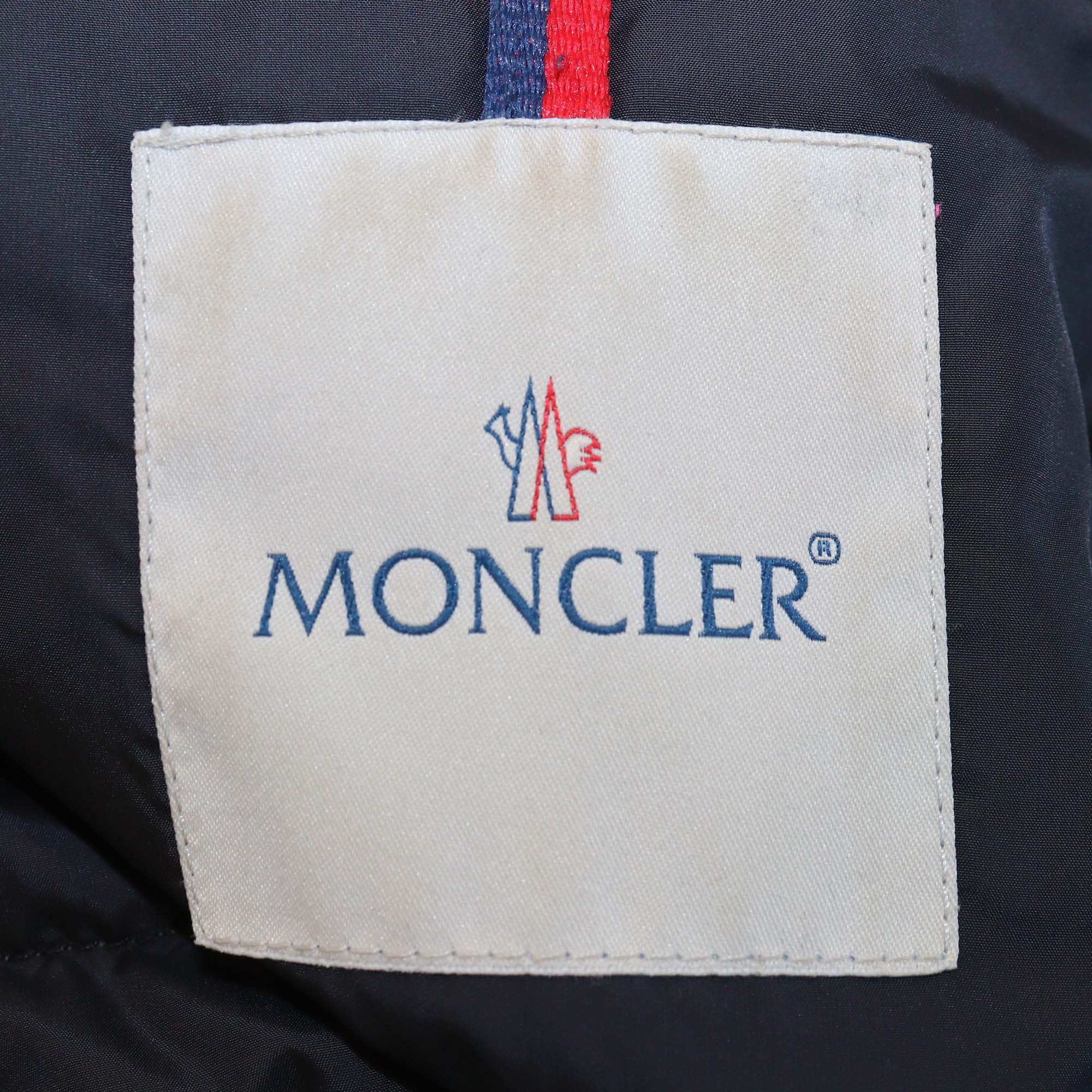 Moncler Army Green Nylon & Fur Hooded Puffer Jacket