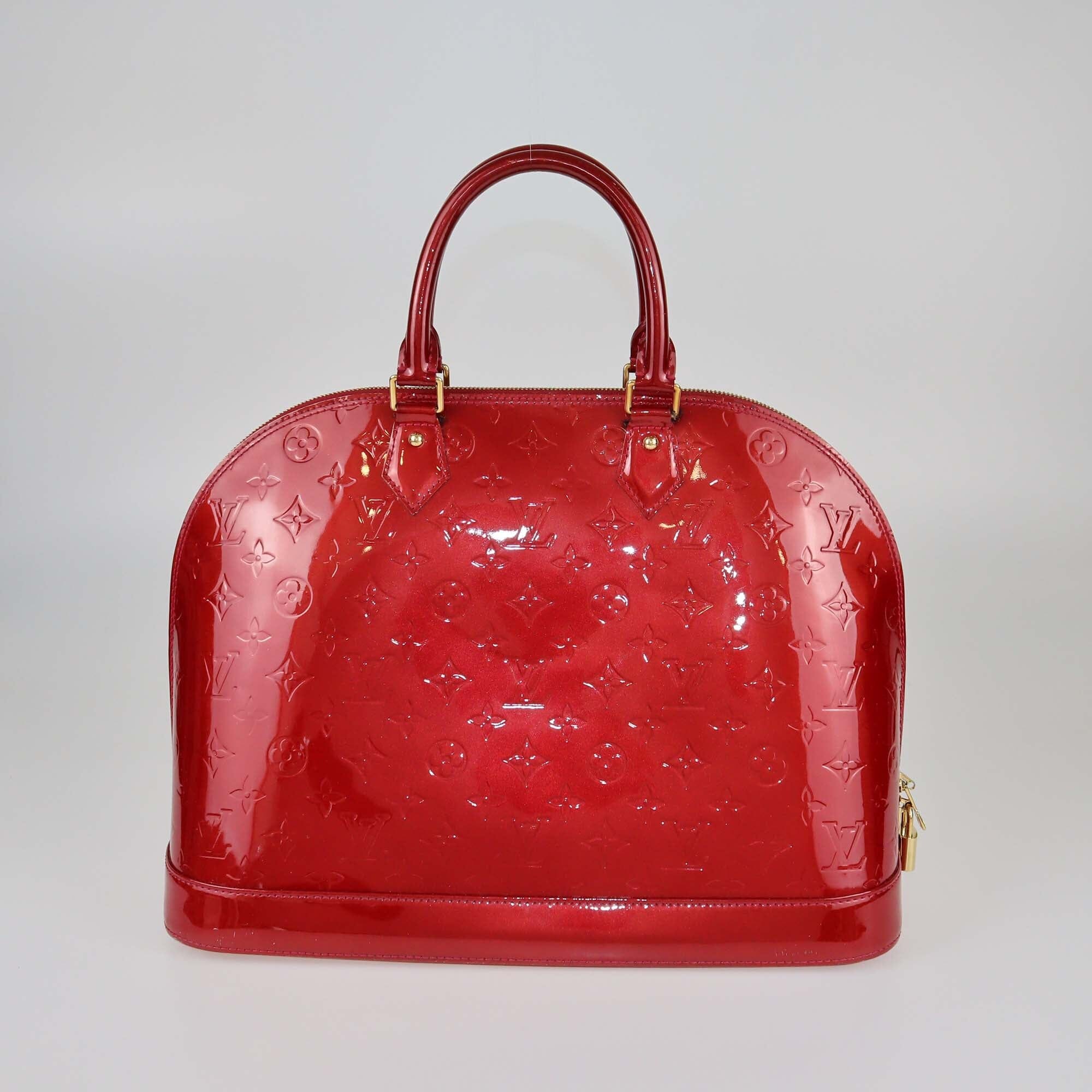 Louis Vuitton Cerise Monogram Vernis Alma GM Bag Womens Louis Vuitton 