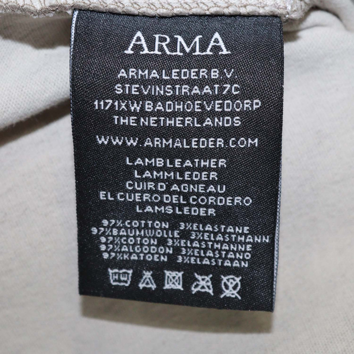 Arma Beige Suede Zip Detail Skinny Leg Pants